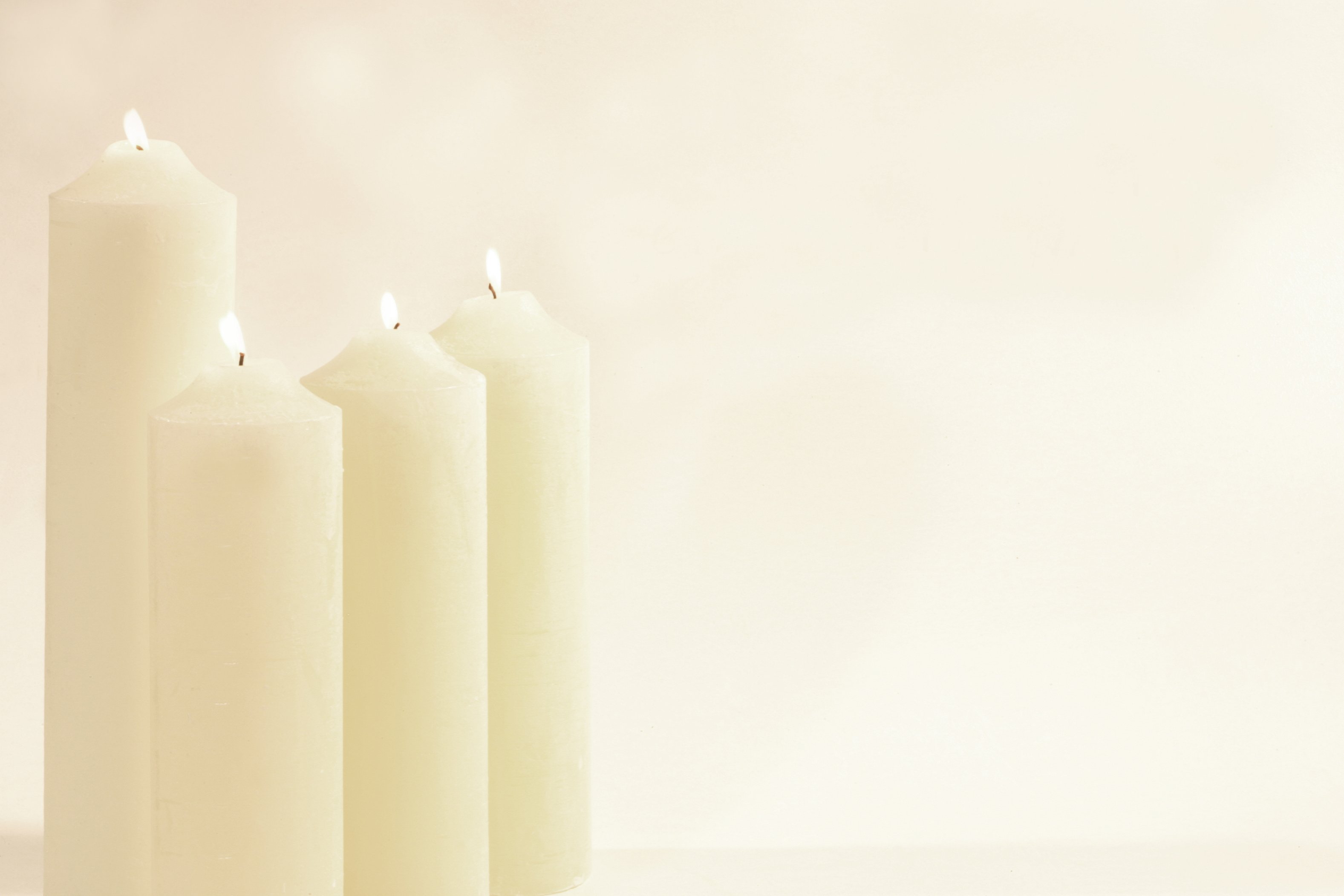 white candles