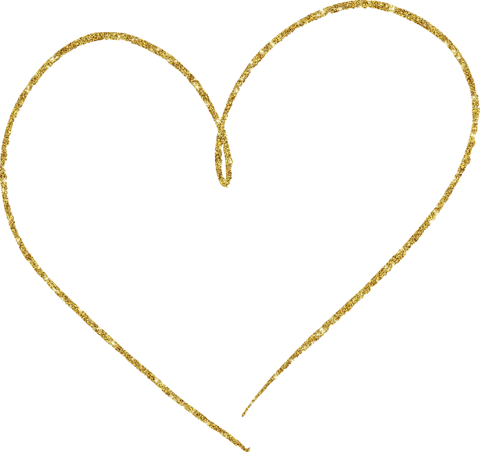 Gold Heart Outline